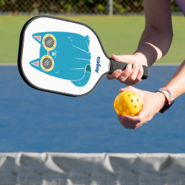 Aangepaste blauwe kat pickleball paddle