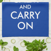 Aangepaste blauwe keukenhanddoeken | Kalm houden e (Gevouwen)