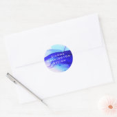 Aangepaste blauwe kleurensleuf ronde sticker (Envelop)