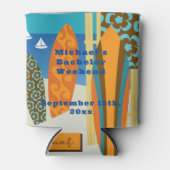 Aangepaste blauwe Koelbox Bachelor Surf Weekend Blikjeskoeler (Voorkant)