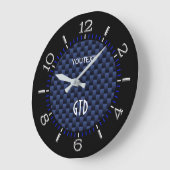 Aangepaste blauwe koolstofvezelstijl voor de autom grote klok (Hoek)