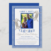 Aangepaste blauwe krab rehearserie binnenste uitno kaart (Voorkant / Achterkant)