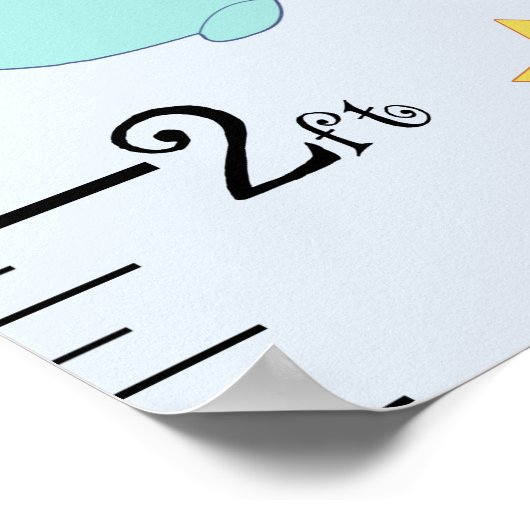 Aangepaste blauwe lagune/walvis/visgroeigrafiek poster (Hoek)