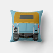 Aangepaste blauwe land Rover Series 3 personaliser Kussen (Achterkant)