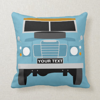 Aangepaste blauwe land Rover Series 3 personaliser Kussen