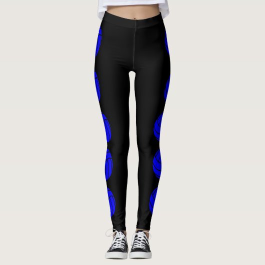 Aangepaste blauwe Leggings voor volleybalcompressi (Voorkant)