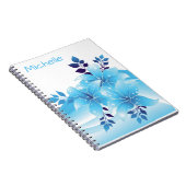 Aangepaste blauwe lengen notitieboek (Rechterzijde)
