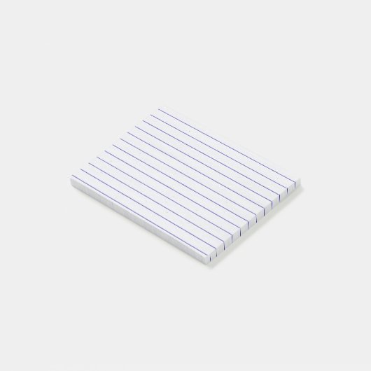 Aangepaste blauwe lijnen notitieboekje voor notebo post-it® notes (Schuin)