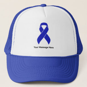 Aangepaste blauwe lint colorectale kanker bewustzi trucker pet