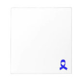 Aangepaste blauwe linttekening notitieblok (Voorkant)