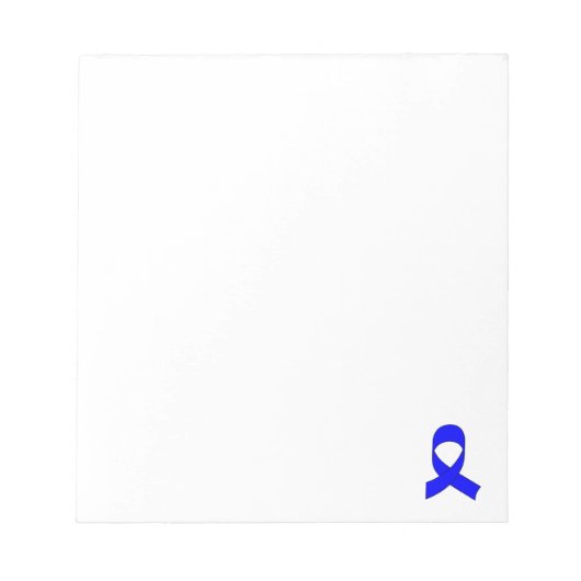 Aangepaste blauwe linttekening notitieblok (Voorkant)