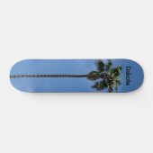 Aangepaste Blauwe Lucht Palmboom Naam Persoonlijk Skateboard (Horizontaal)