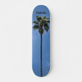 Aangepaste Blauwe Lucht Palmboom Naam Persoonlijk Skateboard