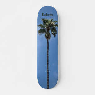 Aangepaste Blauwe Lucht Palmboom Naam Persoonlijk Skateboard