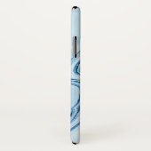 Aangepaste blauwe marmer Case-Mate iPhone case (Achterkant / rechts)