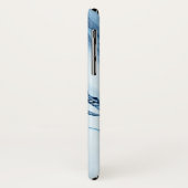 Aangepaste blauwe marmer Case-Mate iPhone case (Achterkant/links)