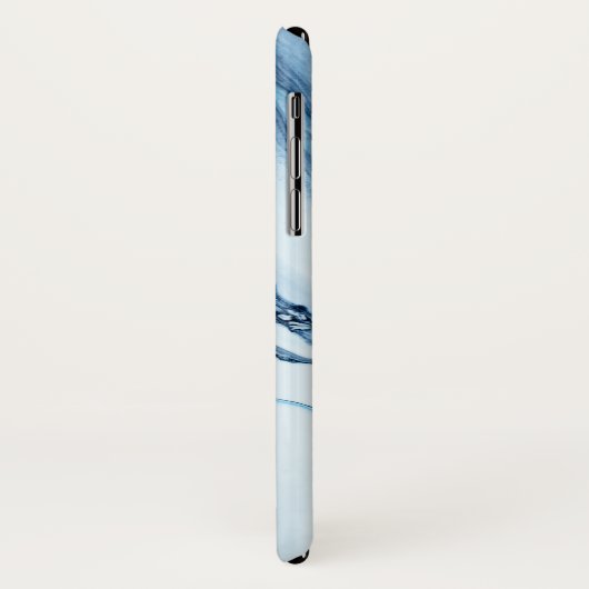 Aangepaste blauwe marmer Case-Mate iPhone case (Achterkant/links)