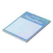Aangepaste blauwe marmering notitieblok (Linkerzijde)