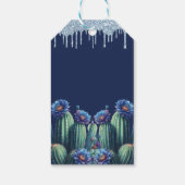 Aangepaste Blauwe Mexicaanse Stijl Quinceañera Cadeaulabel (Achterkant)