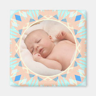 Aangepaste Blauwe Moederdag Nieuwe Mum Baby Foto G Magneet