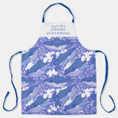 Aangepaste blauwe monochromatische bultrug walvis schort (Voorkant)
