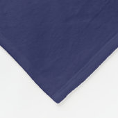 Aangepaste blauwe monogram naam fleece deken (Hoek)