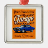 Aangepaste blauwe muskietenkleding metalen ornament (Voorkant)