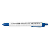 Aangepaste blauwe naam Quote Company Slogan Photo  Zwarte Inkt Pen (Bodem)
