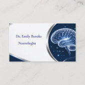Aangepaste blauwe neuroloog visitekaartje met afsp (Voorkant)