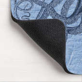 Aangepaste blauwe octopus Muismat (Hoek)