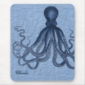 Aangepaste blauwe octopus Muismat (Voorkant)