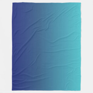 Aangepaste blauwe ombre gradiënt fleece deken