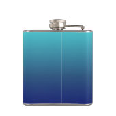 Aangepaste blauwe ombre gradiënt heupfles (Achterkant)