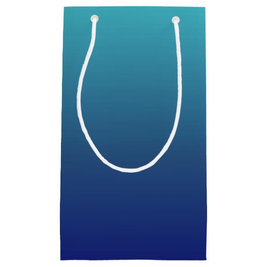 Aangepaste blauwe ombre gradiënt klein cadeauzakje (Voorkant)