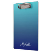 Aangepaste blauwe ombre gradiënt klembord (Links)