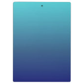 Aangepaste blauwe ombre gradiënt klembord (Achterkant)