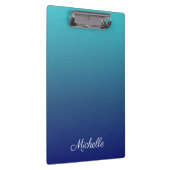 Aangepaste blauwe ombre gradiënt klembord (Rechts)