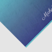 Aangepaste blauwe ombre gradiënt tissuepapier (Detail)