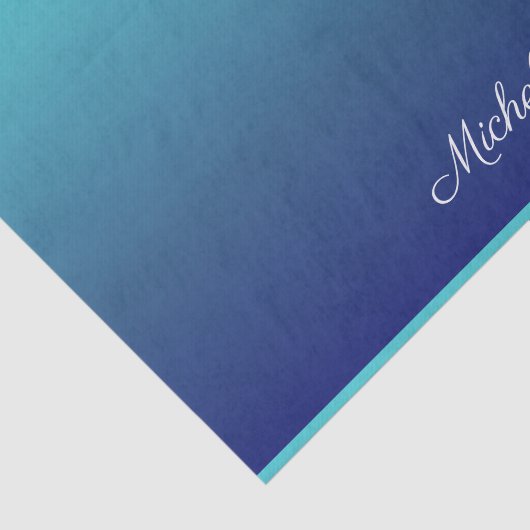 Aangepaste blauwe ombre gradiënt tissuepapier (Detail)