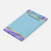 Aangepaste blauwe Paarse marmer 4x6 Post-it® Notes (Schuin)