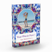 Aangepaste Blauwe Paarse Ster Moederdag Mama Gift Fotoblokken (Links)