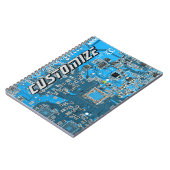 Aangepaste blauwe PCB-printplaat voor IT-professio Notitieboek (Linkerzijde)