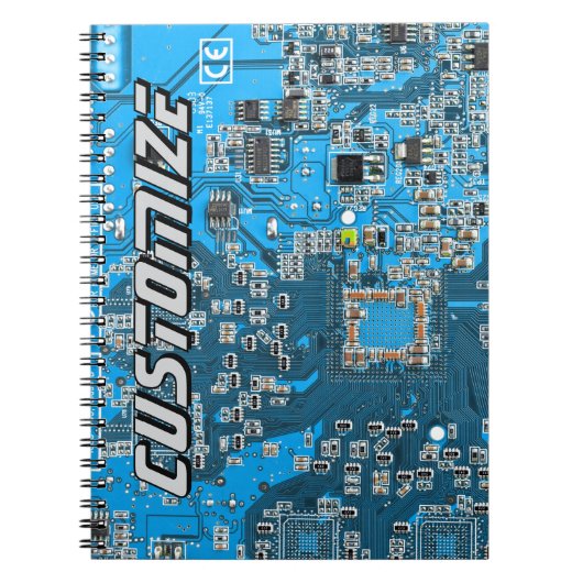 Aangepaste blauwe PCB-printplaat voor IT-professio Notitieboek (Voorkant)