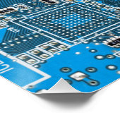 Aangepaste Blauwe PCB-printplaat voor IT-professio Perfect Poster (Hoek)