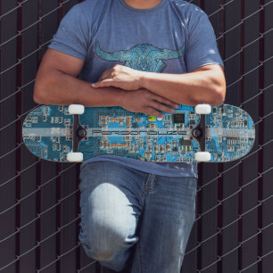 Aangepaste blauwe PCB-printplaat voor IT-professio Persoonlijk Skateboard