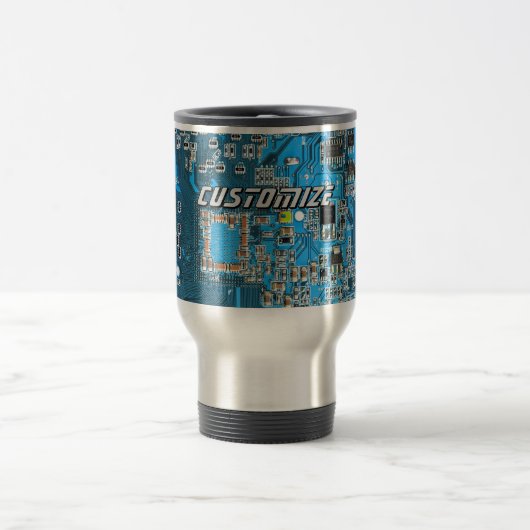 Aangepaste Blauwe PCB-printplaat voor IT-professio Reisbeker (Center)