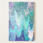 Aangepaste Blauwe Rapsodie | Abstracte kunst Planner (Achterkant)