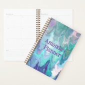 Aangepaste Blauwe Rapsodie | Abstracte kunst Planner (Display)
