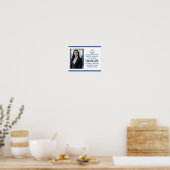 Aangepaste blauwe rechtenfaculteit foto afstudeerf poster (Keuken)