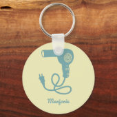 Aangepaste blauwe retro-wasdroger sleutelhanger (Voorkant)
